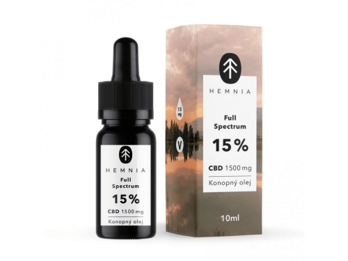 Hemnia Full Spectrum CBD Konopný olej 15%, 1500 mg, 10 ml