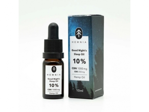 Hemnia Good Night´s Sleep Konopný olej 10%, 1000 mg CBN 250 mg CBD, 10 ml
