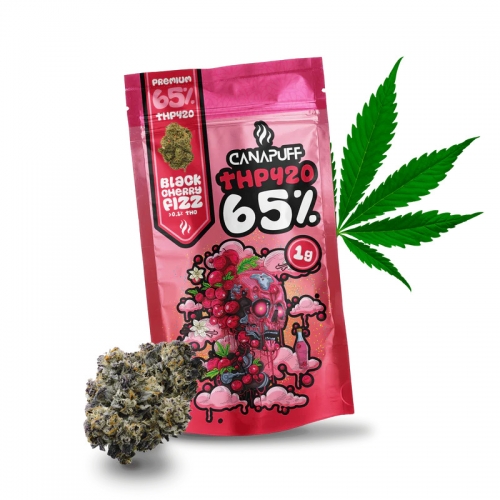 THP420 Kvety Black Cherry Fizz 65% - Canapuff 1g